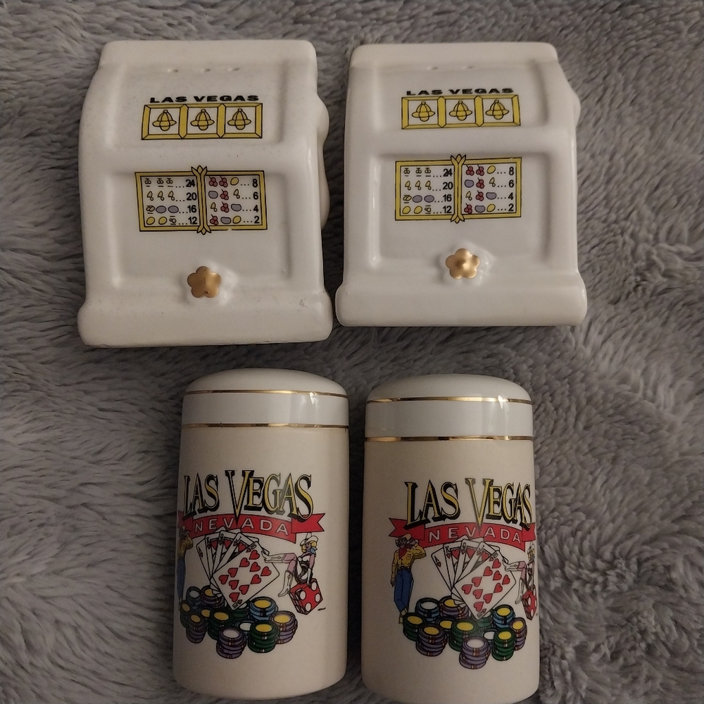 Vintage Las Vegas Ceramic Salt & Pepper Shaker Sets